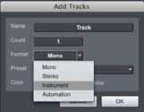 GETTING STARTED Once you have added your Tracks, you can assign the input by simply clicking on the input to which a Track is currently assigned. This will bring up your inputs list.