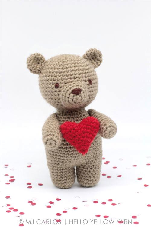 LITTLE VALENTINE BEAR - Free Crochet Amigurumi Pattern by MJ Carlos - YOU WILL NEED: 3.
