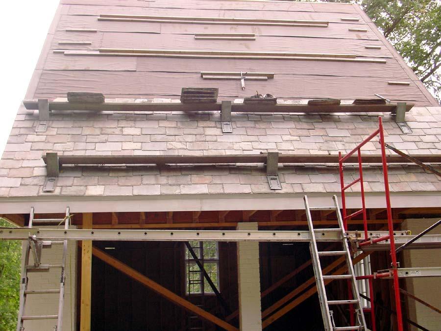 A view of a small roof being
