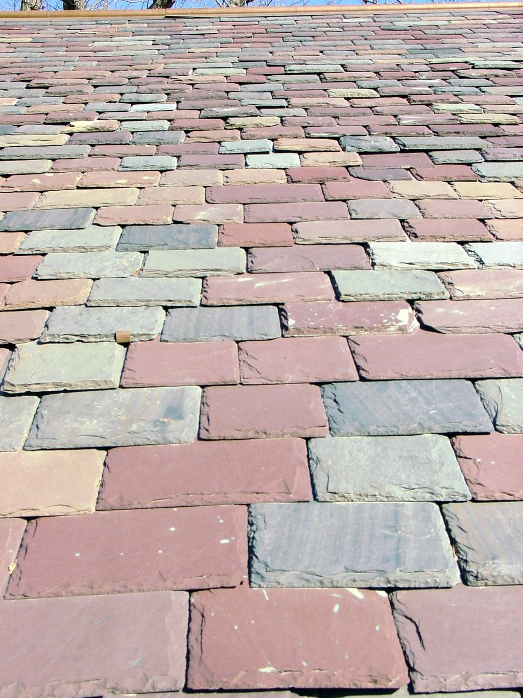 A mixed color Vermont slate