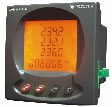 General features The CVM-NRG 96 panel analyzer is a programmable measuring instrument; it offers a series of options for using it, which may be selected from configuration menus on the instrument