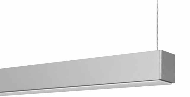 Uno direct or indirect Uno linear LED fixtures may be installed direct (downlight) or indirect (uplight).