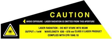 Laser Aperture Optical Channel Figure 12. Laser Aperture and Optical Channel Note: The laser is only a sighting aid.
