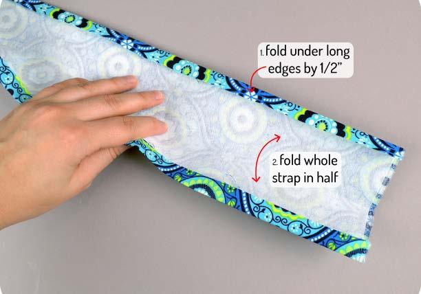 Cut out your interfacing now, getting as long of a strip as you can from your interfacing following the pattern, but if you have to chain them together (as the pattern notes indicate), that works too.