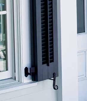 When shutters are in the open position, our traditional hardware adds