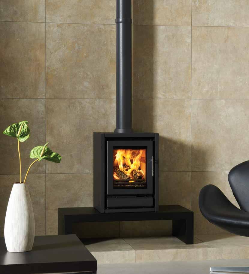 Wall: Broadway Concrete Fire: Stovax Riva F40 Freestanding on Riva 100 Low Bench Your Stovax/Gazco retailer: 2.