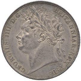 1742 1743 1744 George IV, Silver Halfcrown, 1824, laureate head left, B.P.