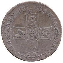 2500-3500 1678 James II, Silver Shilling, 1685, laureate and draped bust left, rev