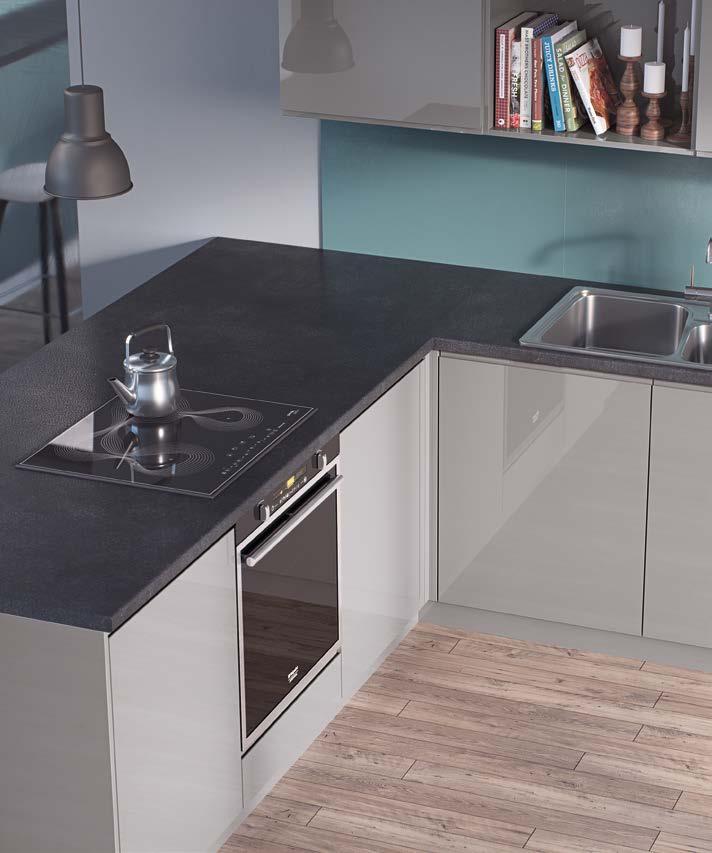 It can be teamed with various shades of grey as well as woodgrains of most colour tones, but