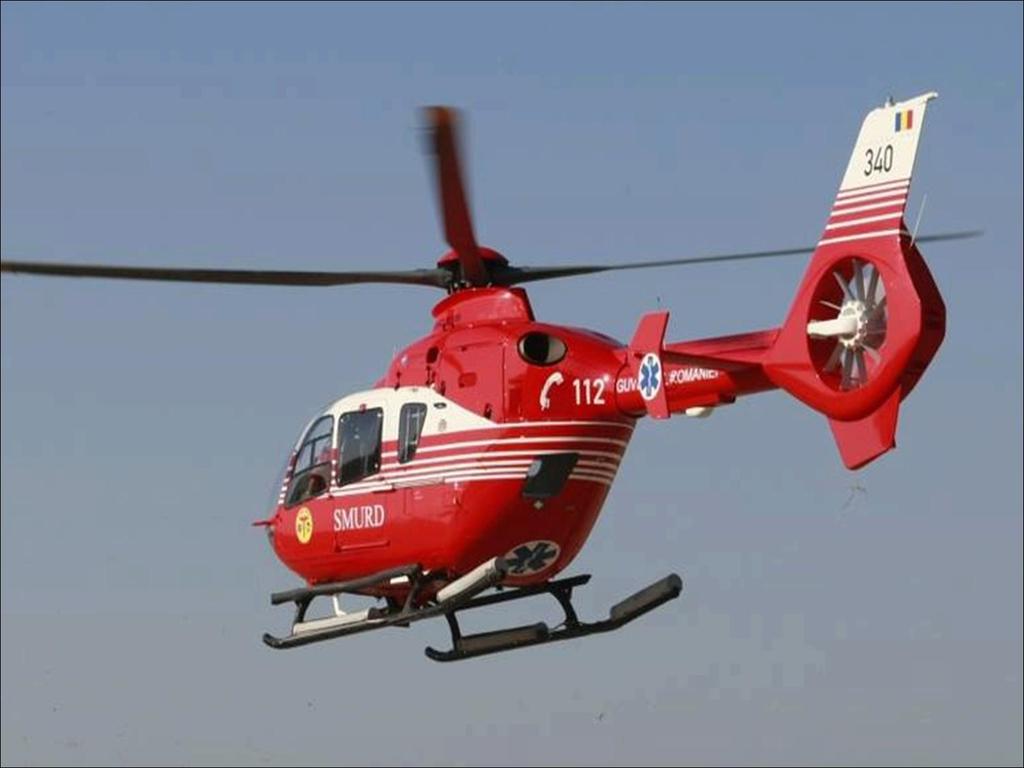 Un elicopter obține portanțãde la un set de palete rotoare, șinu de la aripi fixe, așacum fac avioanele.