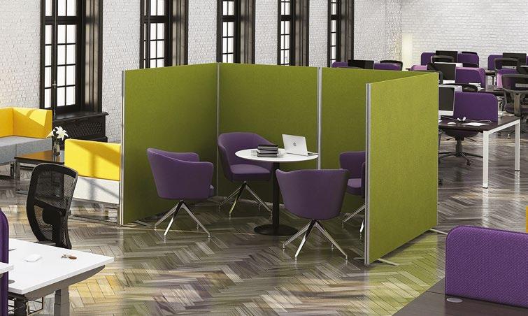 Floor standing screens - Fabric Free standing floor screens are available in three different sizes and are used to break up the appearance and divide the space without losing any of the benefits of