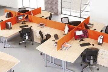 Screens Our selection of Vibe fabric screens are a stylish way to divide desks and provide an element of seclusion and privacy, combining a