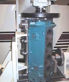 Lifter bore angles are accurately set with gage blocks in