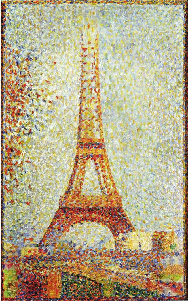 SECTION 1 ART STUDIES (continued) Eiffel Tower (1889) by Georges Seurat oil on panel (24 15 cm) 5. Built Environment (a) Discuss the style of this painting.