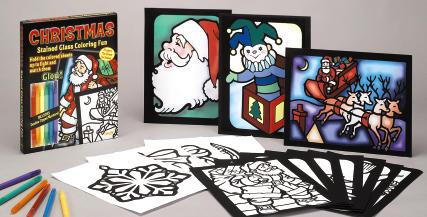 Christmas Young artists can add color to 16 holiday images of a rocking horse, snowflake, Santa, traditional ornaments, and more then hang