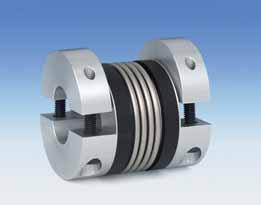 MODEL MKH with fully split hubs C C E ISO 4762 F F for lateral mounting easy mounting and dismounting lightweight and low inertia suited for pre-aligned shafts Ø B Bellows made from highly flexible,