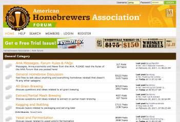 AHA Forum Banner Advertising Thousands of avid homebrewers refer to the AHA Forum on a regular basis to seek advice, provide it or simply escape from the daily grind for a few minutes.