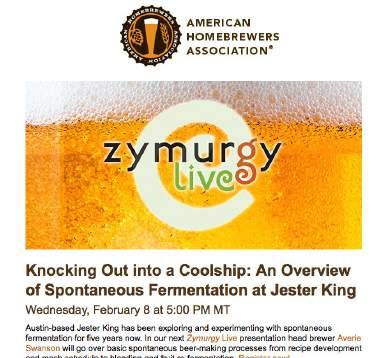 Zymurgy Live Sponsorship Zymurgy Live is an online, interactive webinar series where special VIPs and industry experts present on selected topics of interest to the homebrewing community*.