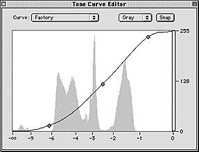 Editing a Curve To edit a tone curve, click the Edit button to bring up the Tone Curve Editor window.