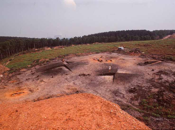 of crucible and debris. Fig 4. Little Birches, Wolseley, Staffs, under excavation 1992.