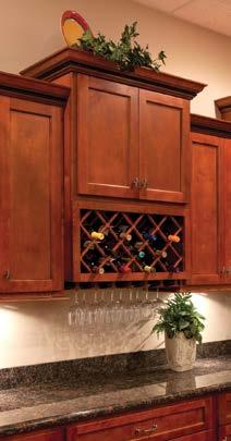 Specifications are subject to change without notice. Cabinet Specifications Accessories Lattice Wine Rack Picture to the left A lattice wine rack has been installed below a bridge cabinet.