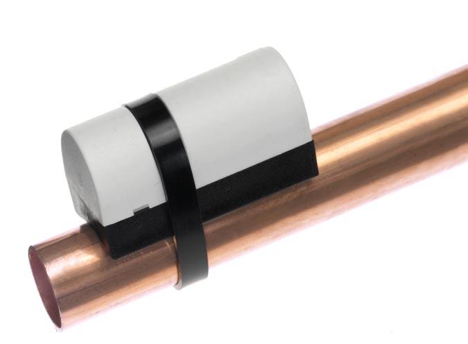 STRAP-ON TEMPERATURE SENSOR TSS-Series FEATURES Pipe mounted Small design housing Universal pipe size Ø15...90mm (Ø5/8.
