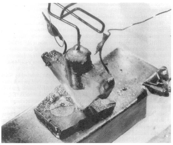 1.2 A little bit of history 1.2.1 The bipolar transistor First transistor (Point-contact transistor using germanium).