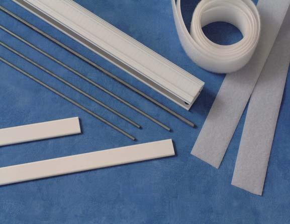 ROMAN BLIND SYSTEM - components RB035 RB035 HEADRAIL with HOOK TAPE attached Stock Unit 4.