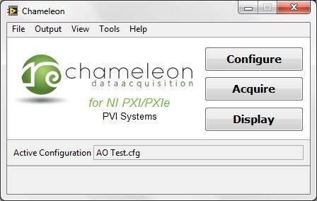 2.2 Chameleon Panel The Chameleon main panel is the primary user interface through which the system functions are accessed.