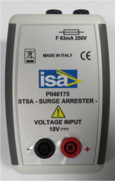 4.8 STSA Surge Arrester (code PII46175) The following image exhibits the STSA Surge Arrester: Figure 20 - STSA Surge Arrester This option applies to STS 5000 and STS 4000.