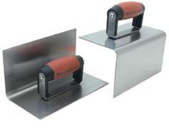 Marshalltown Stainless Steel Step Tools Heavy gauge stainless steel 13mm radius and 102mm lip Resillient DuraSoft handle provides a soft feel, reduces fatigue and offers excellent durability