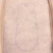 and position over the placement outline Embroider all colors of the bookmark