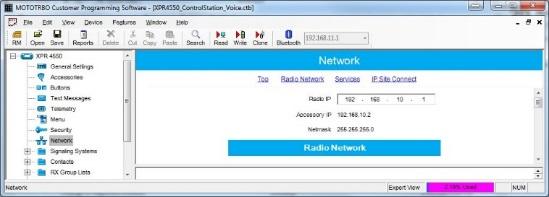 iii. The IP address of the Voice Radio must be LOWER than the IP addresses of the GPS Data