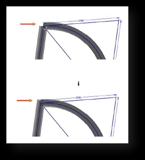 End Treatments for Curved Frame Generator Components Use the following operations on curved or merged beams; Mitre, Notch, Trim to Frame, Trim/Extend, Lengthen/Shorten.