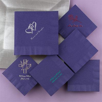 90 each FULL COLOR PHOTO NAPKINS CC- Price includes 2 lines of personalization and design &/or photo.