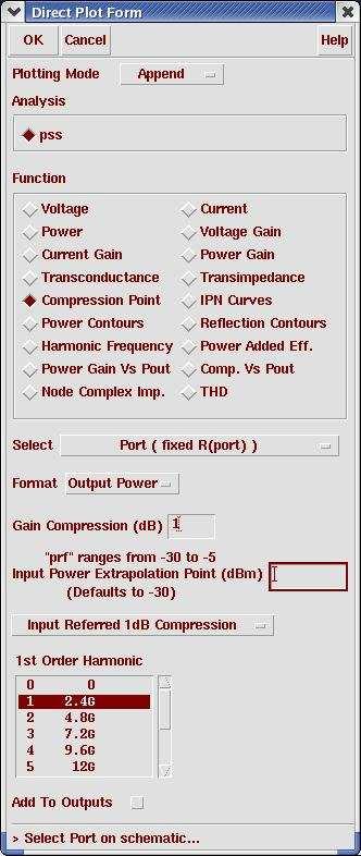 Action3-12: Select output port load on schematic.