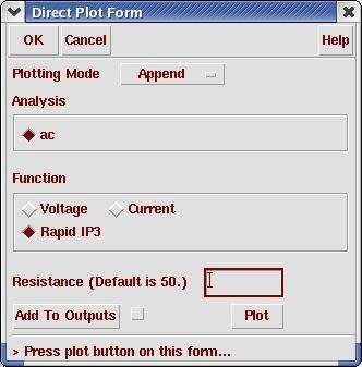 Action6-12: In the Direct Plot Form, select the ac button.