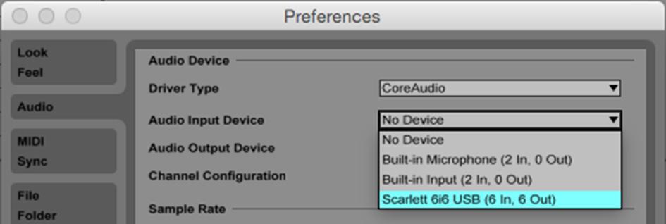 Audio Setup in your DAW The Scarlett 6i6 is compatible with any Windows-based DAW that supports ASIO or WDM or any Mac-based DAW that uses Core Audio.