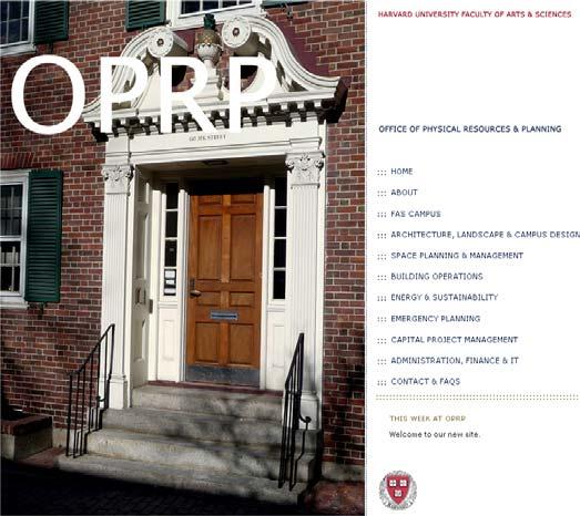 Office of Physical Resources & Planning www.oprp.fas.harvard.