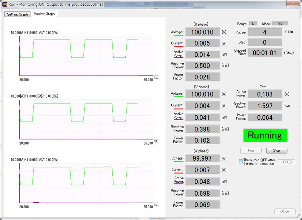 Displaying Monitors Displaying the real-time monitor graph 1 On the Sequence menu, click Monitoring Setup. Or, click on the toolbar. The Monitor Setting dialog box appears.