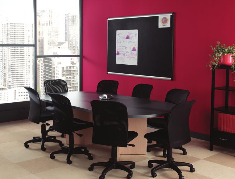 Ideal for boardrooms ad executive spaces, the high-desity embossed foam surface withstads heavy