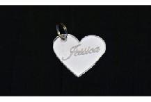Perspex rectangular keyring (engraved with guests names - 1