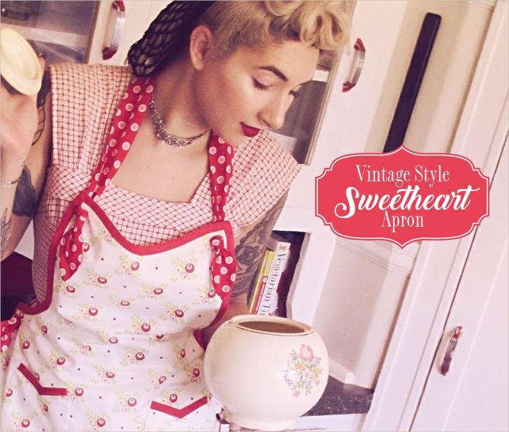 To give the apron the perfect vintage feel, we