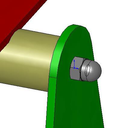 Positioning the Cap nut Apply Mates Add a Concentric Mate between the hole in the cap nut and the outer