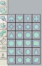 For the easy editing:24 basic shapes Add the shape to your