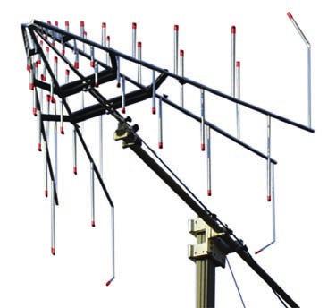 DOUBLE STACKED LOG.-PERIODIC ANTENNA AXL-80, 70 MHz - 4 GHz for immunity tests and emission measurements Antenna Factor [db/m] VSWR Double-stacked log.