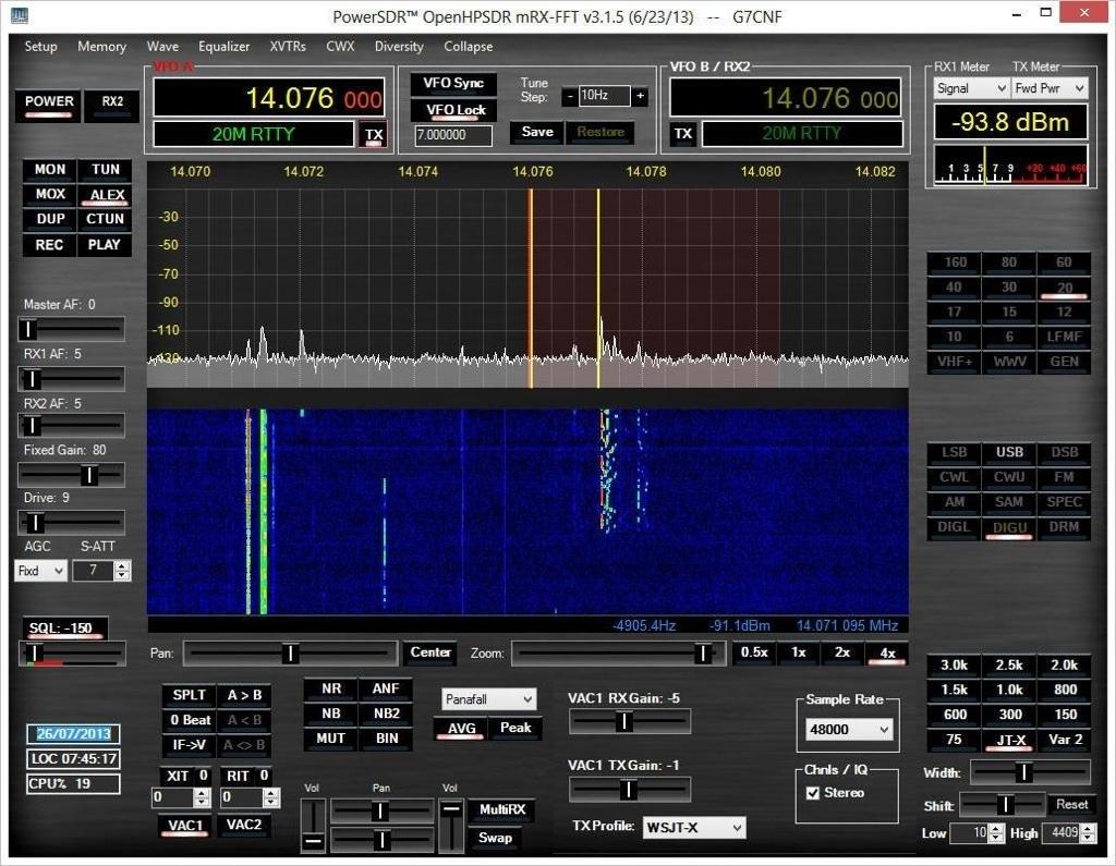 HERMES Flex Radio s PowerSDR software adapted