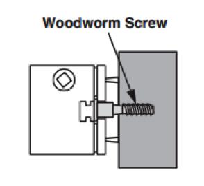Use the key tightening wrench (B) to tighten the jaws onto the screw chuck. Wiggle the screw against the jaws to ensure it is firmly seated. For mounting the wood, drill a 3/8 hole.