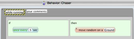 Step 20 Program the Chaser to move randomly by putting this rule in the Chaser s rules.