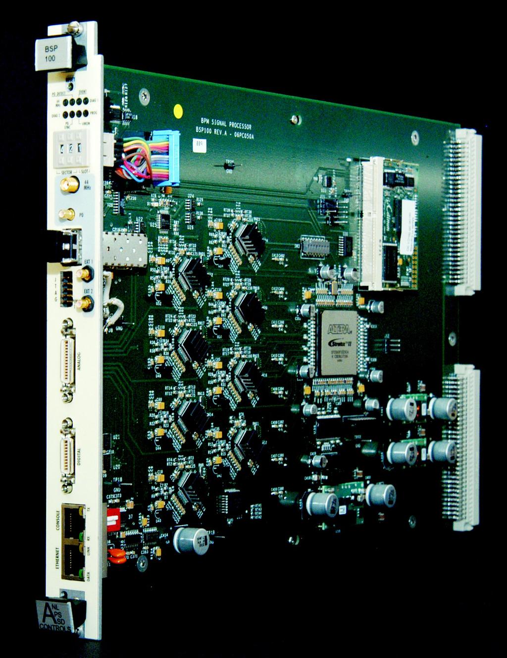APS Broadband RF BPM data acquisition upgrade Eight channels/board, 88 MS/sec sampling. Altera FPGA processing.